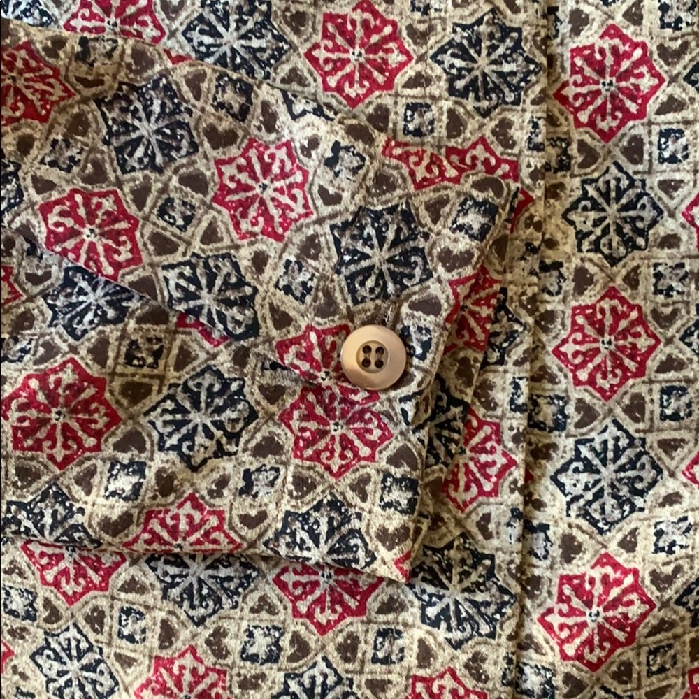 Patterned, Fully Lined Silk Blouse - image 4